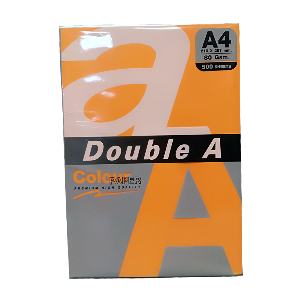 Цв. хартия Double A, 75гр., 500л., Neon orange