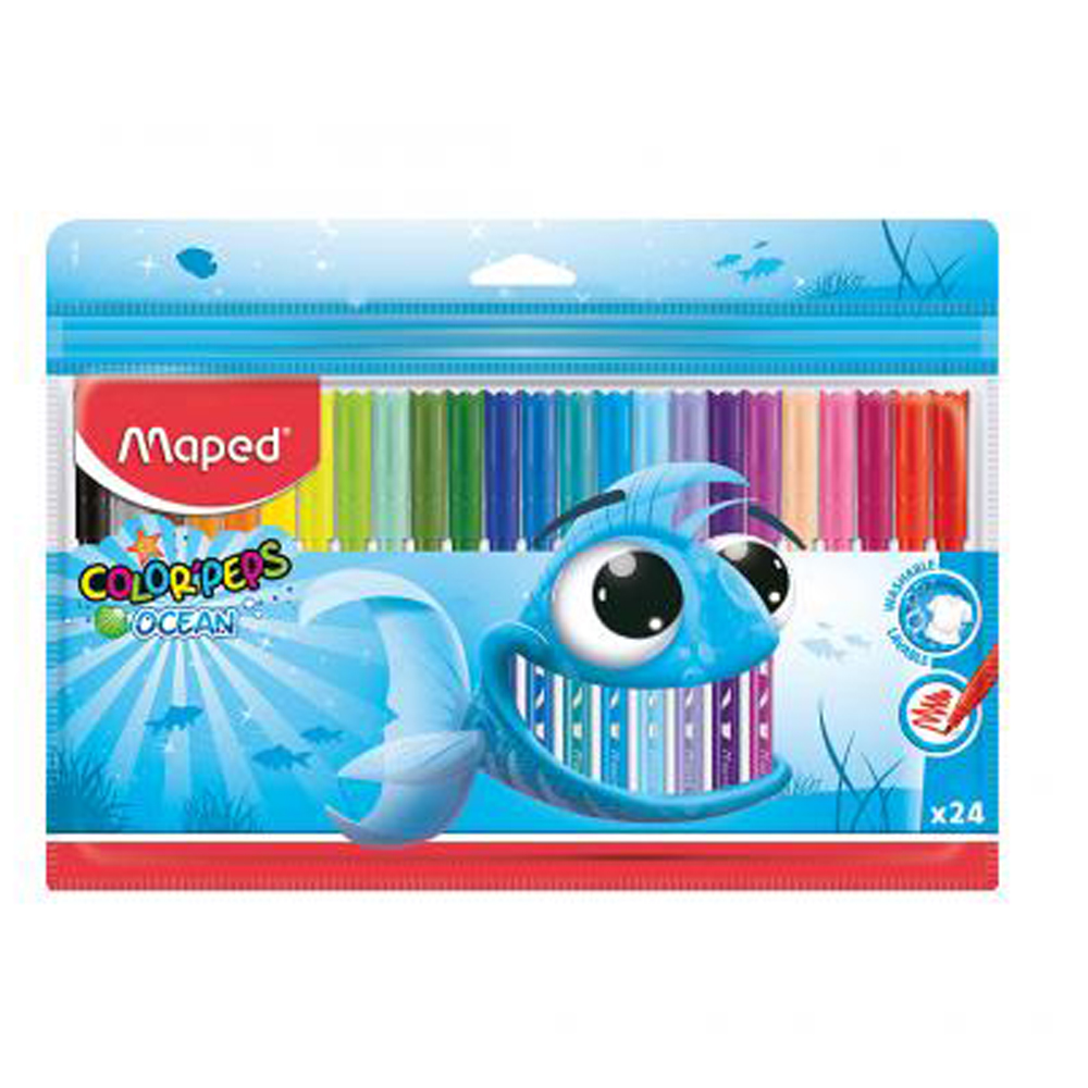 Флумастери MAPED ColorPeps Ocean, 24цв.