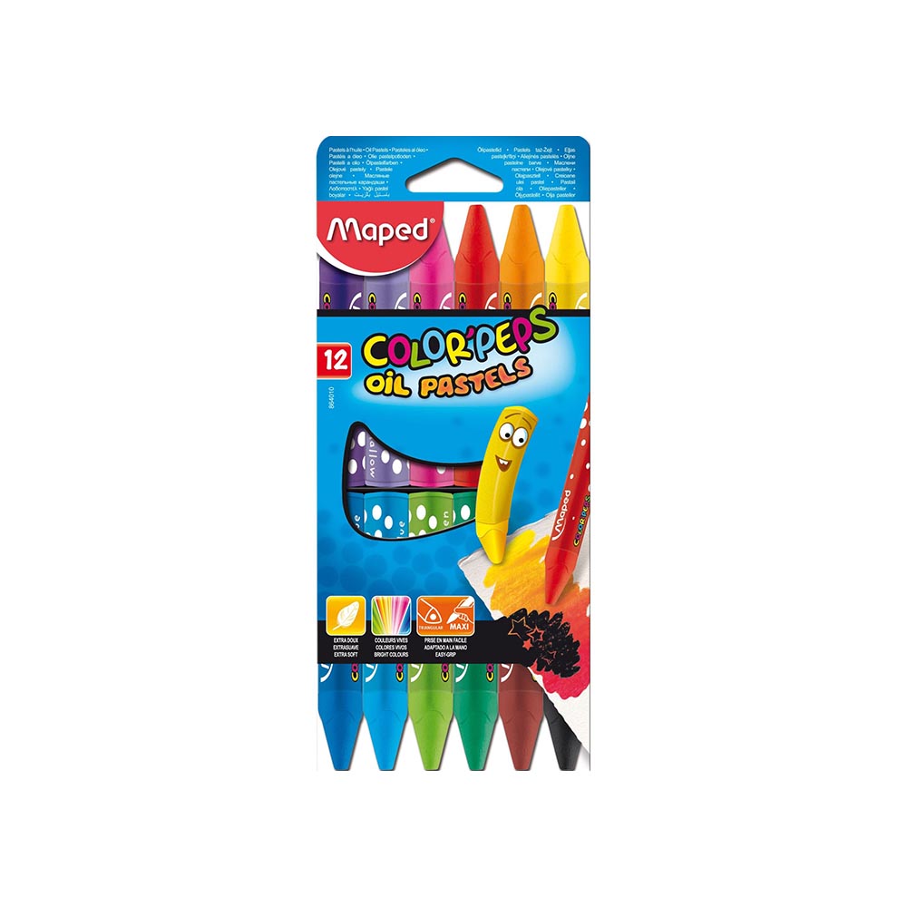 Маслени пастели MAPED ColorPeps, 12цв.