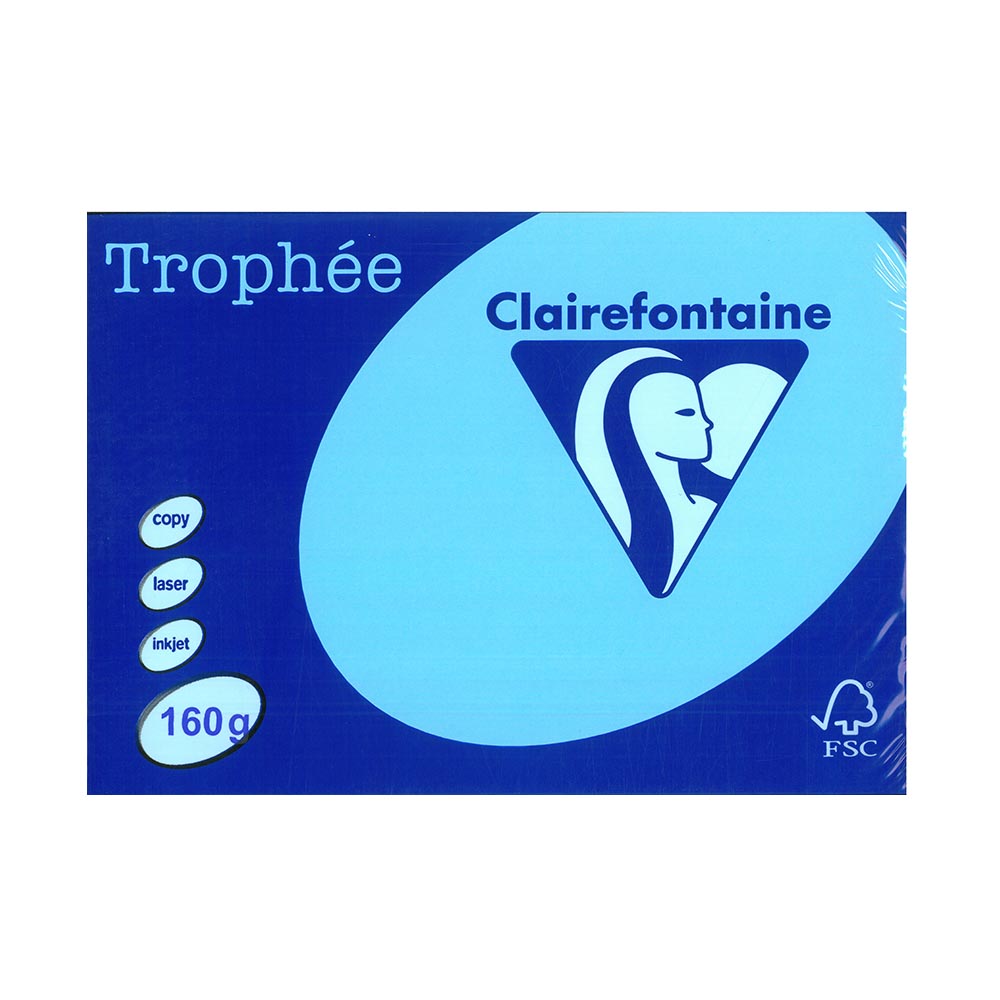 Цв. хартия Clairefontaine А4, 160гр, 1105 dark blue
