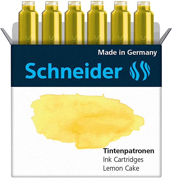 Патрон за писалка SCHNEIDER, 166125, лимонено