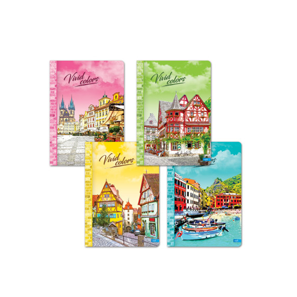 Тетрадка Lastva Vivid colors, г.ф., 100л., тв.к.