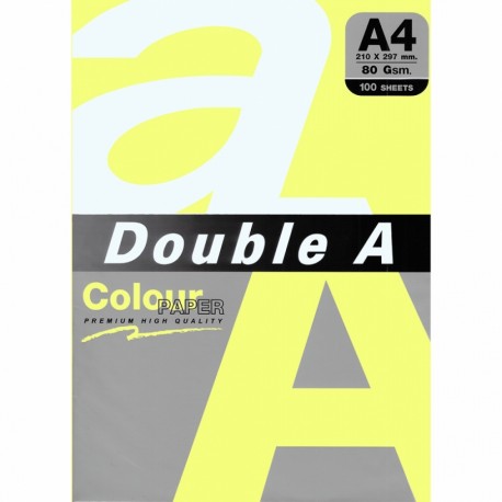 Цв. хартия Double A, 80гр., 100л., Butter