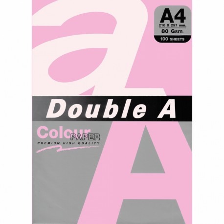 Цв. хартия Double A, 80гр., 100л., Pink