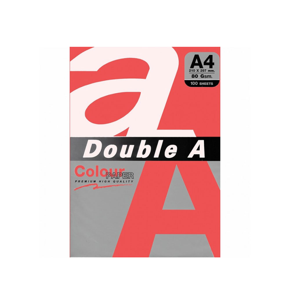 Цв. хартия Double A, 80гр., 100л., Red