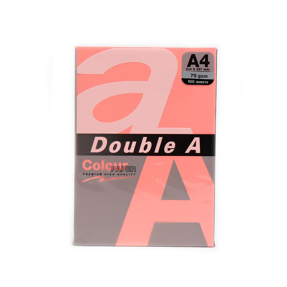 Цв. хартия Double A, 75гр., 100л., Neon Punch