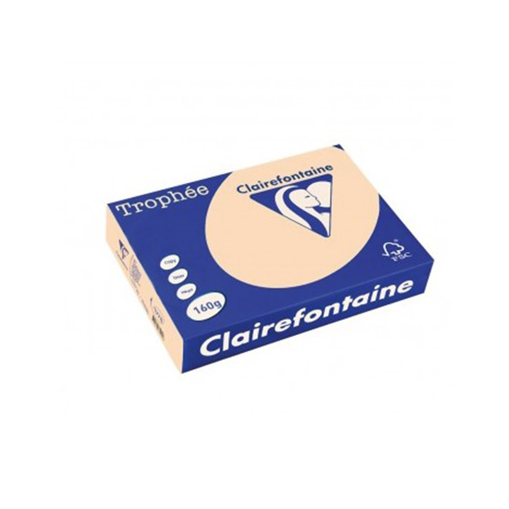 Цв. хартия Clairefontaine А4, 160гр, 1104 salmon