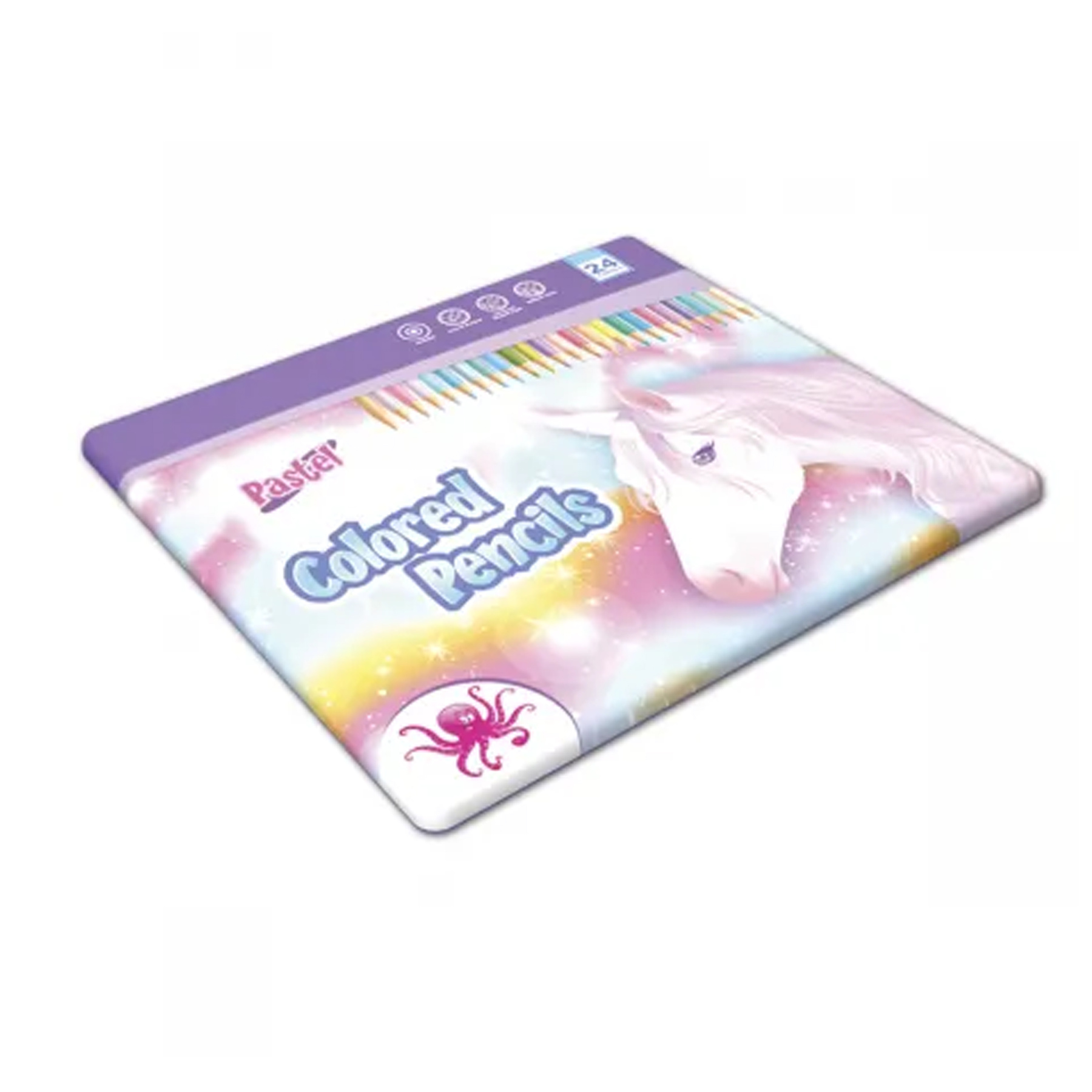 Цв. моливи Octopus, 24цв., пастел, мет.кутия