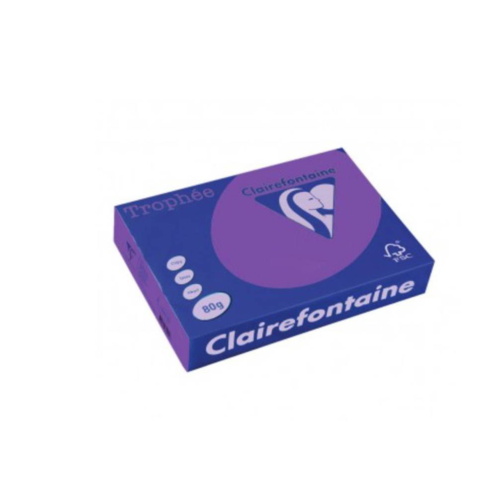 Цв. хартия Clairefontaine А4, 80гр, 1786 int.lilac