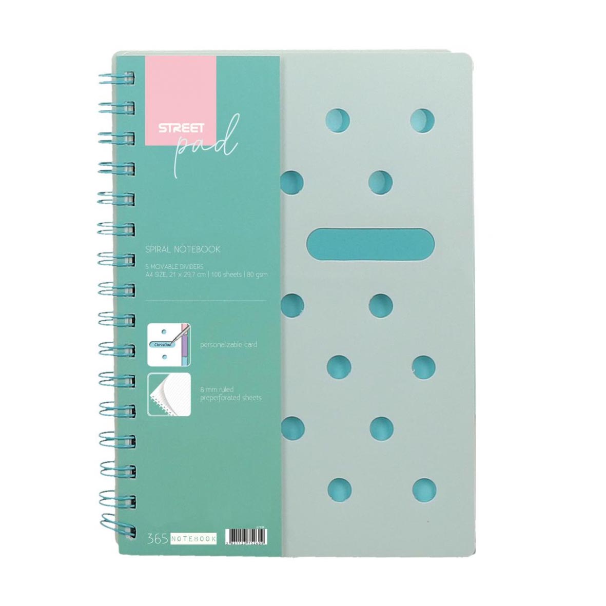 Тетрадка Street Pad Dots PVC , м.ф., 100л., ред, спир. 67252