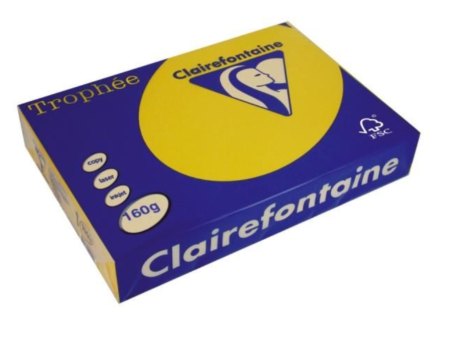 Цв. хартия Clairefontaine А4, 160гр, 1053 sunflower