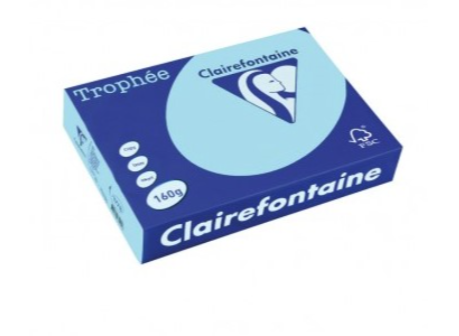 Цв. хартия Clairefontaine А4, 160гр, 1106 sky blue