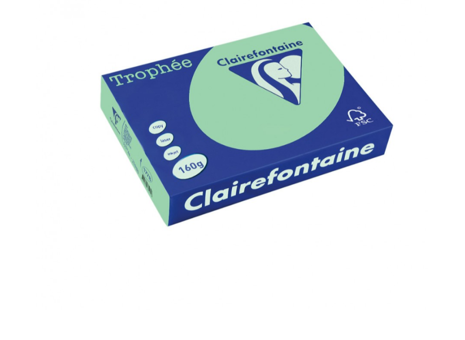 Цв. хартия Clairefontaine А4, 160гр, 2635 green