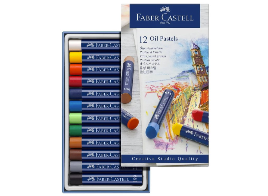 Маслени пастели Faber-Castell Gold, 12цв.