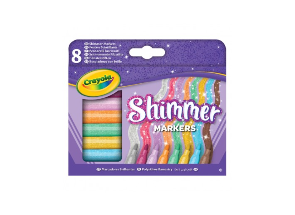 Флумастери CRAYOLA Shimmer 8цв., 58-8648