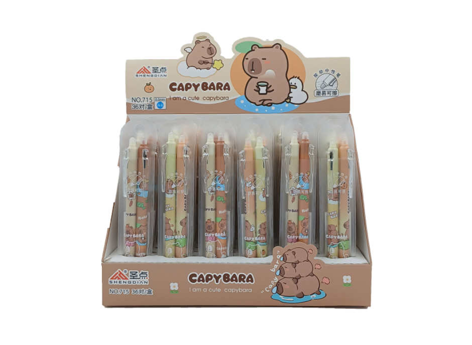Химикал с гума Click Capybara, 2бр.